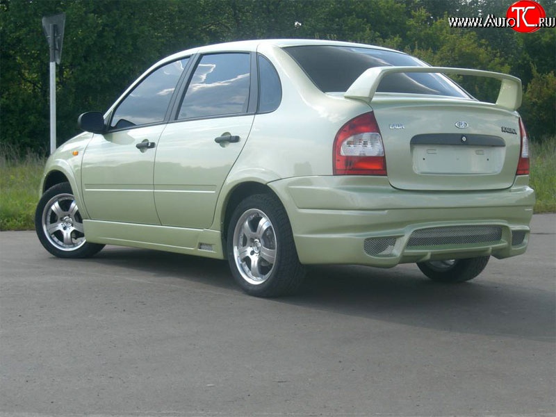 7 799 р. Задний бампер SSR  Лада Калина  1118 (2004-2013) седан (Без сетки, Неокрашенный)  с доставкой в г. Керчь