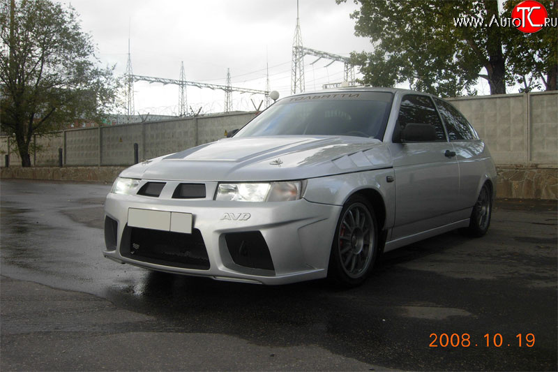 7 699 р. Передний бампер AVR  Лада 2112 (2002-2009) купе (Неокрашенный)  с доставкой в г. Керчь