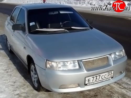 5 199 р. Передний бампер Bunker Лада 2110 седан (1995-2007) (Неокрашенный)  с доставкой в г. Керчь