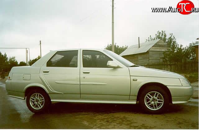 589 р. Пороги накладки Кураж 2 Лада 2112 хэтчбек (1999-2008) (Неокрашенные)  с доставкой в г. Керчь