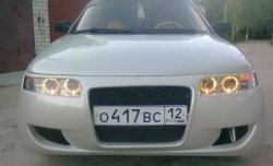 4 799 р. Передний бампер Я - Робот под штатную оптику Лада 2111 универсал (1998-2009) (Неокрашенный)  с доставкой в г. Керчь. Увеличить фотографию 2