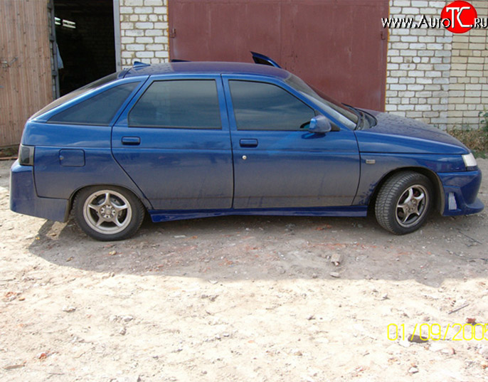 1 299 р. Пороги накладки M-VRS Лада 2112 купе (2002-2009) (Неокрашенные)  с доставкой в г. Керчь