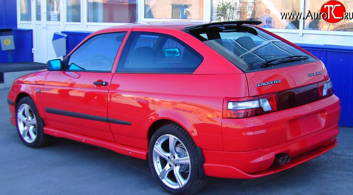 4 699 р. Накладка SVR на задний бампер  Лада 2112 (1999-2009) хэтчбек, купе (Неокрашенная)  с доставкой в г. Керчь