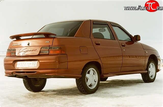 1 169 р. Накладка Кураж на задний бампер  Лада 2110 (1995-2007) седан (Неокрашенная)  с доставкой в г. Керчь