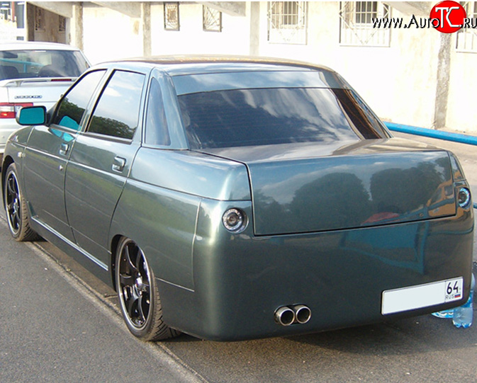 3 749 р. Задний бампер Я-робот M-VRS Лада 2110 седан (1995-2007) (Неокрашенный)  с доставкой в г. Керчь