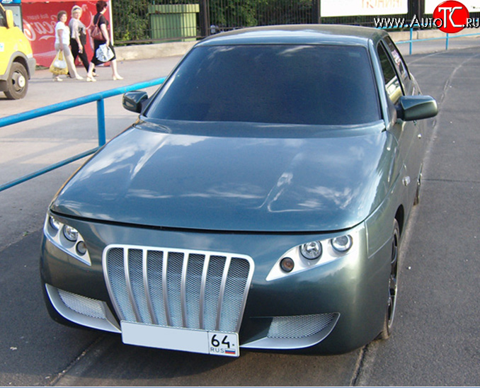4 299 р. Передний бампер Я-робот M-VRS Лада 2111 универсал (1998-2009) (Неокрашенный)  с доставкой в г. Керчь