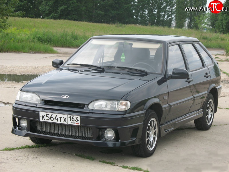 7 799 р. Передний бампер DM Лада 2114 (2001-2014) (Без сетки, Неокрашенный)  с доставкой в г. Керчь