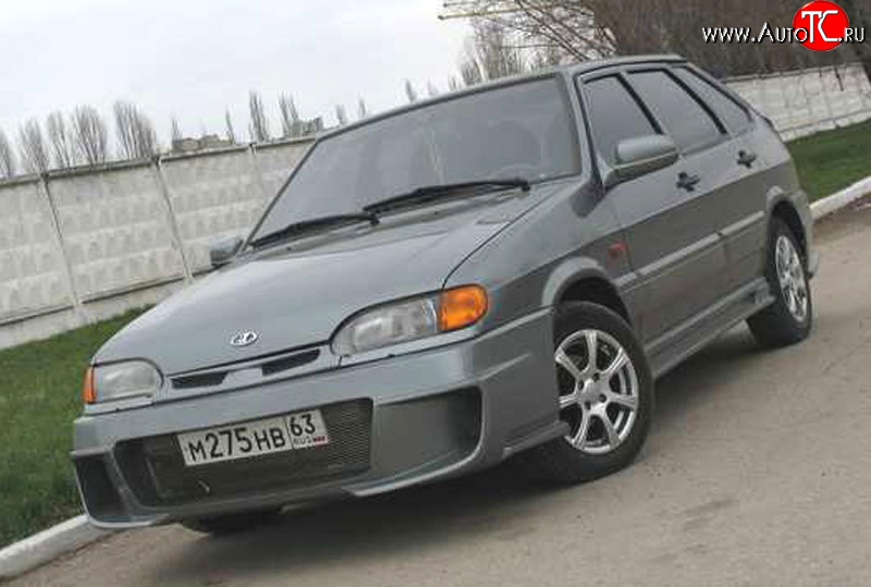 7 799 р. Передний бампер Solo-DM Лада 2114 (2001-2014) (Без сетки, Неокрашенный)  с доставкой в г. Керчь