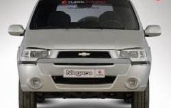 4 799 р. Передний бампер Ниагара 2 Chevrolet Niva 2123 дорестайлинг (2002-2008) (Неокрашенный)  с доставкой в г. Керчь. Увеличить фотографию 3