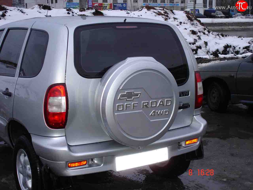 3 399 р. Бокс запасного колеса Off-Road  Chevrolet Niva  2123 (2009-2020), Лада 2123 (Нива Шевроле) (2002-2021), Лада Нива Трэвел (2021-2025) (Неокрашенный)  с доставкой в г. Керчь