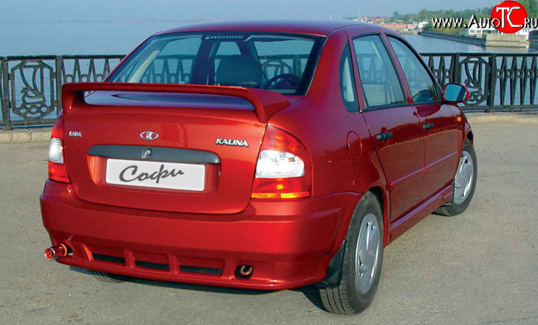 9 599 р. Задний бампер Софи  Лада Калина  1118 (2004-2013) седан (Неокрашенный)  с доставкой в г. Керчь