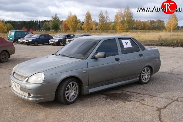 1 749 р. Пороги накладки LS Лада Приора 2171 универсал дорестайлинг  (2008-2014) (Неокрашенные)  с доставкой в г. Керчь