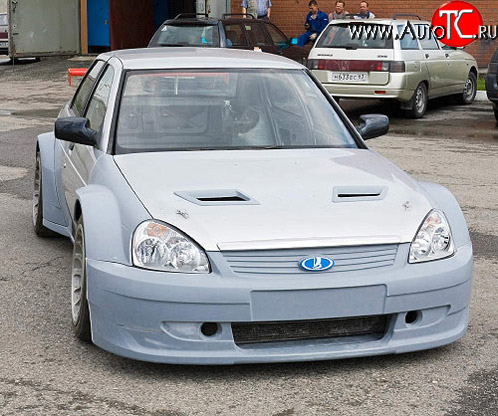 11 799 р. Передние крылья WTCC Лада Приора 2171 универсал дорестайлинг  (2008-2014) (Неокрашенные)  с доставкой в г. Керчь