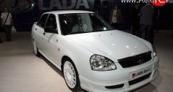 3 699 р. Накладка переднего бампера Lada Priora Sport Лада Приора 2172 хэтчбек дорестайлинг (2008-2014) (Неокрашенная)  с доставкой в г. Керчь. Увеличить фотографию 4