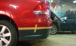 5 749 р. Накладка заднего бампера Racing Volkswagen Polo 5 седан дорестайлинг (2009-2015) (Неокрашенная)  с доставкой в г. Керчь. Увеличить фотографию 2