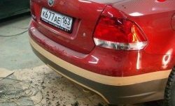 5 749 р. Накладка заднего бампера Racing Volkswagen Polo 5 седан дорестайлинг (2009-2015) (Неокрашенная)  с доставкой в г. Керчь. Увеличить фотографию 3