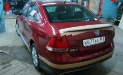 5 749 р. Накладка заднего бампера Racing Volkswagen Polo 5 седан дорестайлинг (2009-2015) (Неокрашенная)  с доставкой в г. Керчь. Увеличить фотографию 4