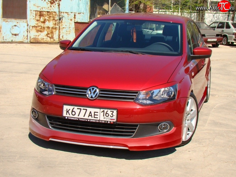1 149 р. Реснички Racing Volkswagen Polo 5 седан дорестайлинг (2009-2015) (Неокрашенные)  с доставкой в г. Керчь