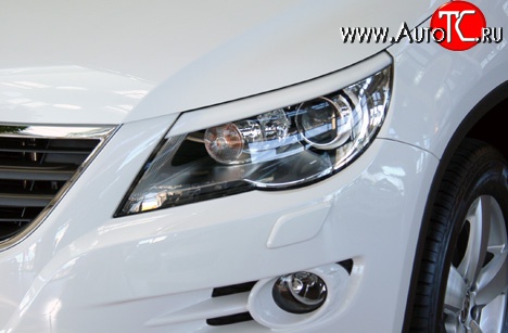 869 р. Накладки на фары CT Volkswagen Tiguan NF дорестайлинг (2006-2011) (Неокрашенные)  с доставкой в г. Керчь