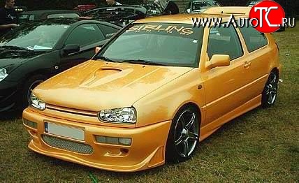 7 999 р. Передний бампер Power Style Volkswagen Golf 3 (1991-1998)  с доставкой в г. Керчь
