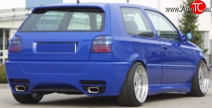 7 299 р. Задний бампер Power Style Volkswagen Golf 3 (1991-1998)  с доставкой в г. Керчь