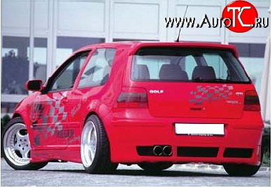 4 399 р. Накладка заднего бампера Sunrise Volkswagen Golf 4 (1997-2003)  с доставкой в г. Керчь