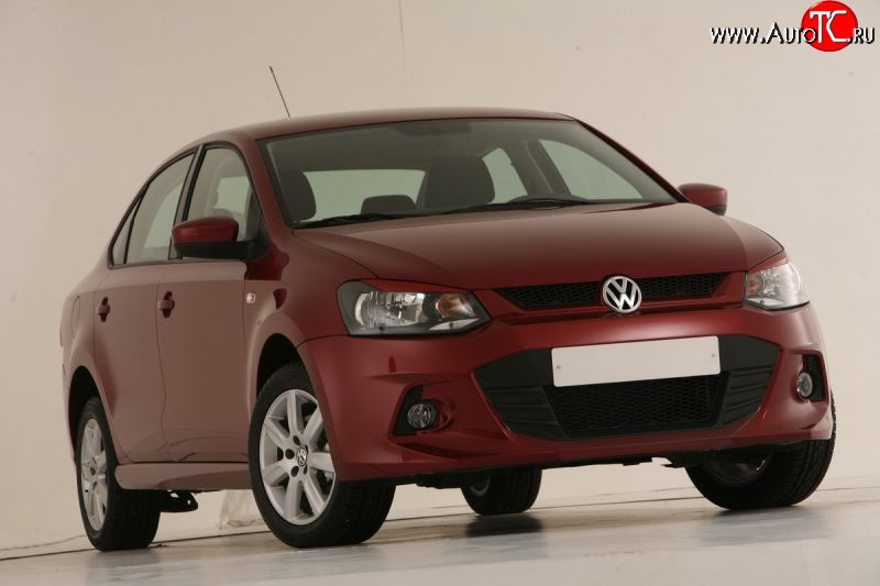 7 249 р. Передний бампер Sport Volkswagen Polo 5 седан дорестайлинг (2009-2015) (Неокрашенный)  с доставкой в г. Керчь