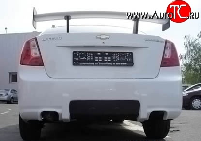6 499 р. Задний бампер Rieger Chevrolet Lacetti седан (2002-2013) (Неокрашенный)  с доставкой в г. Керчь