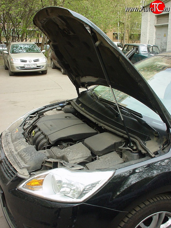 2 249 р. Упор капота Sport Ford Focus 2 универсал рестайлинг (2007-2011) (Без кронштейна)  с доставкой в г. Керчь