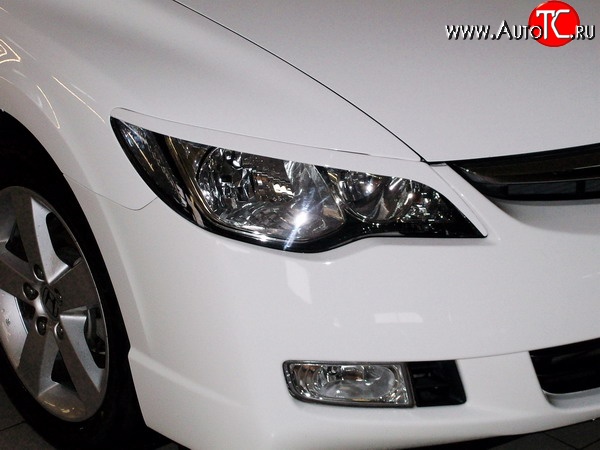 1 149 р. Реснички Mugen  Honda Civic  FD (2005-2011) седан дорестайлинг, седан рестайлинг (Неокрашенные)  с доставкой в г. Керчь