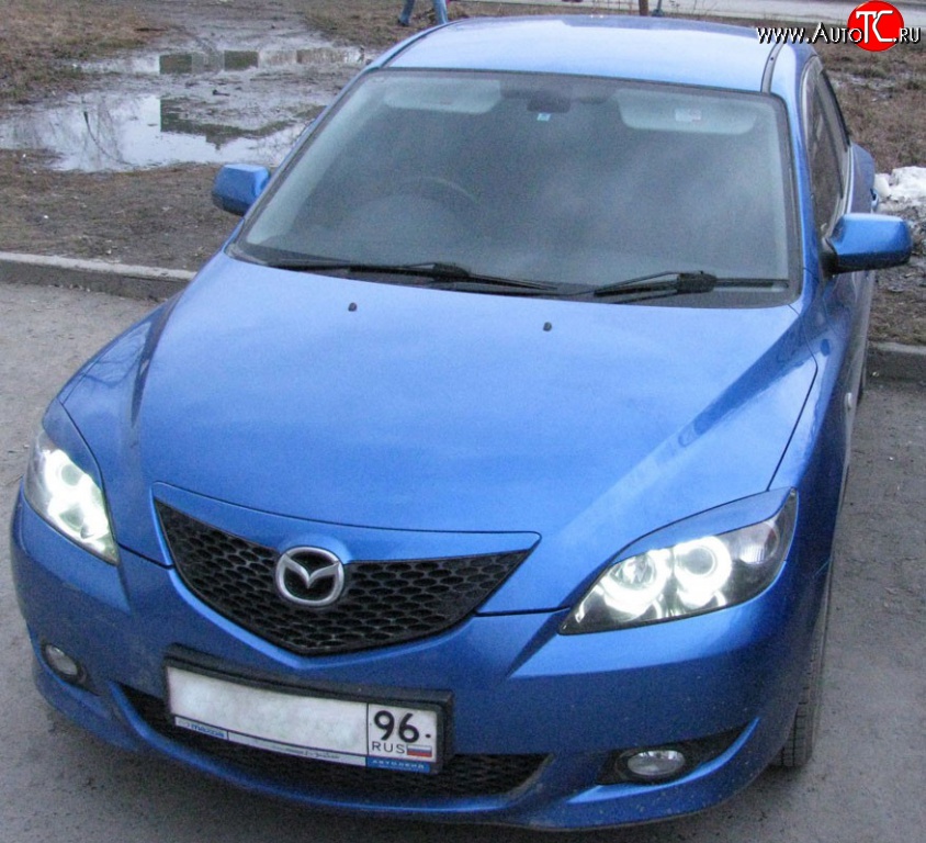829 р. Реснички Racing  Mazda 3/Axela  BK (2006-2009) рестайлинг, хэтчбэк (Неокрашенные)  с доставкой в г. Керчь