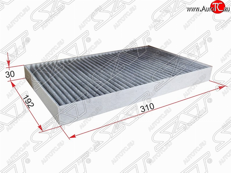 261 р. Фильтр салонный SAT (угольный, 310x192x30 mm)  Audi 100  С4 - A6 ( С4,  C4,  C5)  с доставкой в г. Керчь