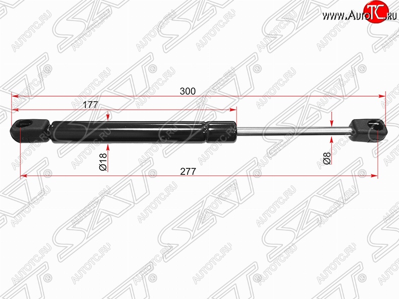 529 р. Упор крышки багажника SAT (газовый)  Audi A4  B5 8D2 седан (1994-2001), Volkswagen Bora (1998-2005), Volkswagen Jetta  A4 (1998-2005), Volkswagen Passat  B5 (1996-2000)  с доставкой в г. Керчь