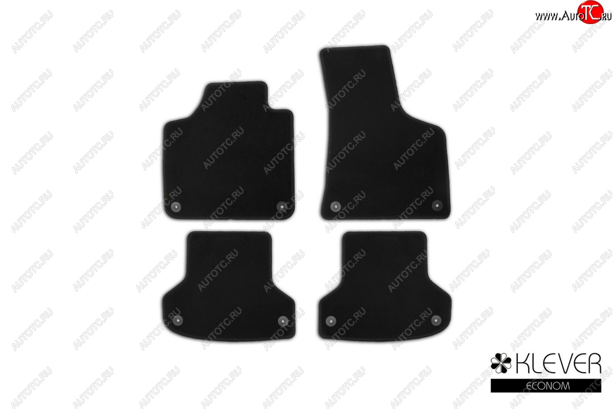 4 599 р. Коврики в салон (текстиль, АКПП) Klever Econom Audi A3 8PA хэтчбэк 5 дв. 3-ий рестайлинг (2010-2013)  с доставкой в г. Керчь