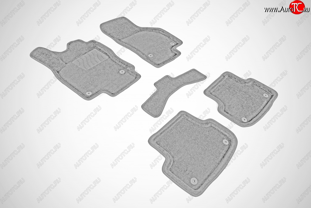 6 929 р. Износостойкие коврики в салон SeiNtex Premium 3D 4 шт. (ворсовые, серые) Audi A3 8V1 хэтчбэк 3 дв. дорестайлинг (2012-2016)  с доставкой в г. Керчь
