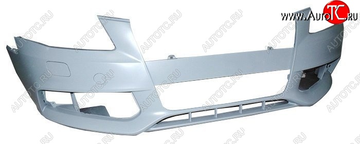 8 649 р. Передний бампер SAT (под омыватели)  Audi A4  B8 (2007-2011) дорестайлинг, седан, дорестайлинг, универсал (Неокрашенный)  с доставкой в г. Керчь