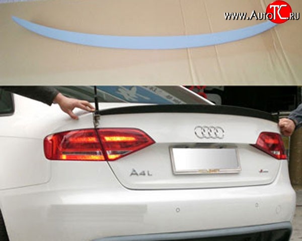 3 399 р. Лип спойлер АВТОКРАТ  Audi A4  B8 (2007-2011) дорестайлинг, седан (Неокрашенный)  с доставкой в г. Керчь