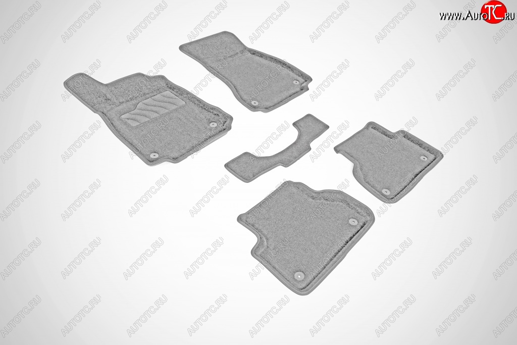 7 649 р. Износостойкие коврики в салон 3D AUDI A4(B9) серые (компл)  Audi A4  B9 (2016-2020) дорестайлинг,седан  с доставкой в г. Керчь