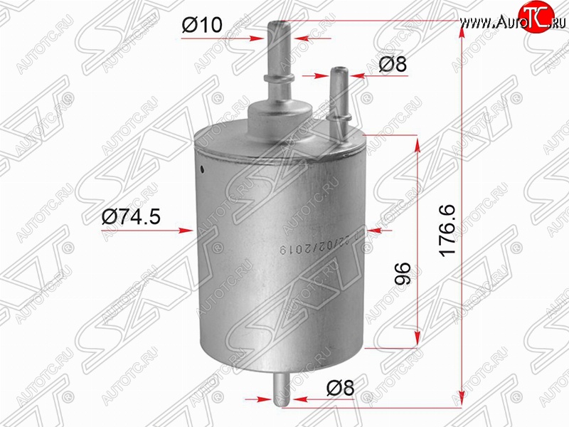 1 289 р. Топливный фильтр SAT (1.8/2.4/3.0/4.2)  Audi A4 ( B6,  B7) - A6  C6  с доставкой в г. Керчь