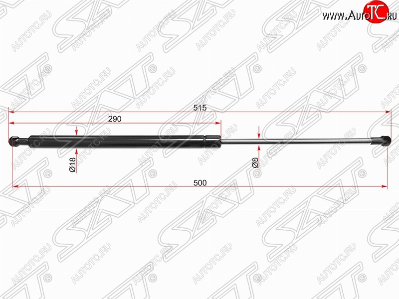 549 р. Упор крышки багажника SAT (газовый)  Audi A4  B6 (2000-2006) универсал  с доставкой в г. Керчь