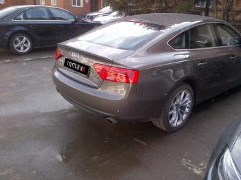 15 699 р. Лип спойлер INMAX  Audi A5  8T (2007-2016) дорестайлинг, лифтбэк, рестайлинг, лифтбэк (черный матовый)  с доставкой в г. Керчь. Увеличить фотографию 3