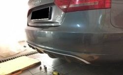 13 999 р. Накладка на задний бампер CT Audi A5 8T дорестайлинг, лифтбэк (2007-2011) (Неокрашенная)  с доставкой в г. Керчь. Увеличить фотографию 3