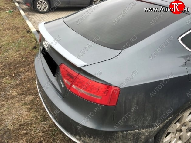 3 999 р. Лип спойлер CT Audi A5 8T дорестайлинг, лифтбэк (2007-2011) (Неокрашенный)  с доставкой в г. Керчь