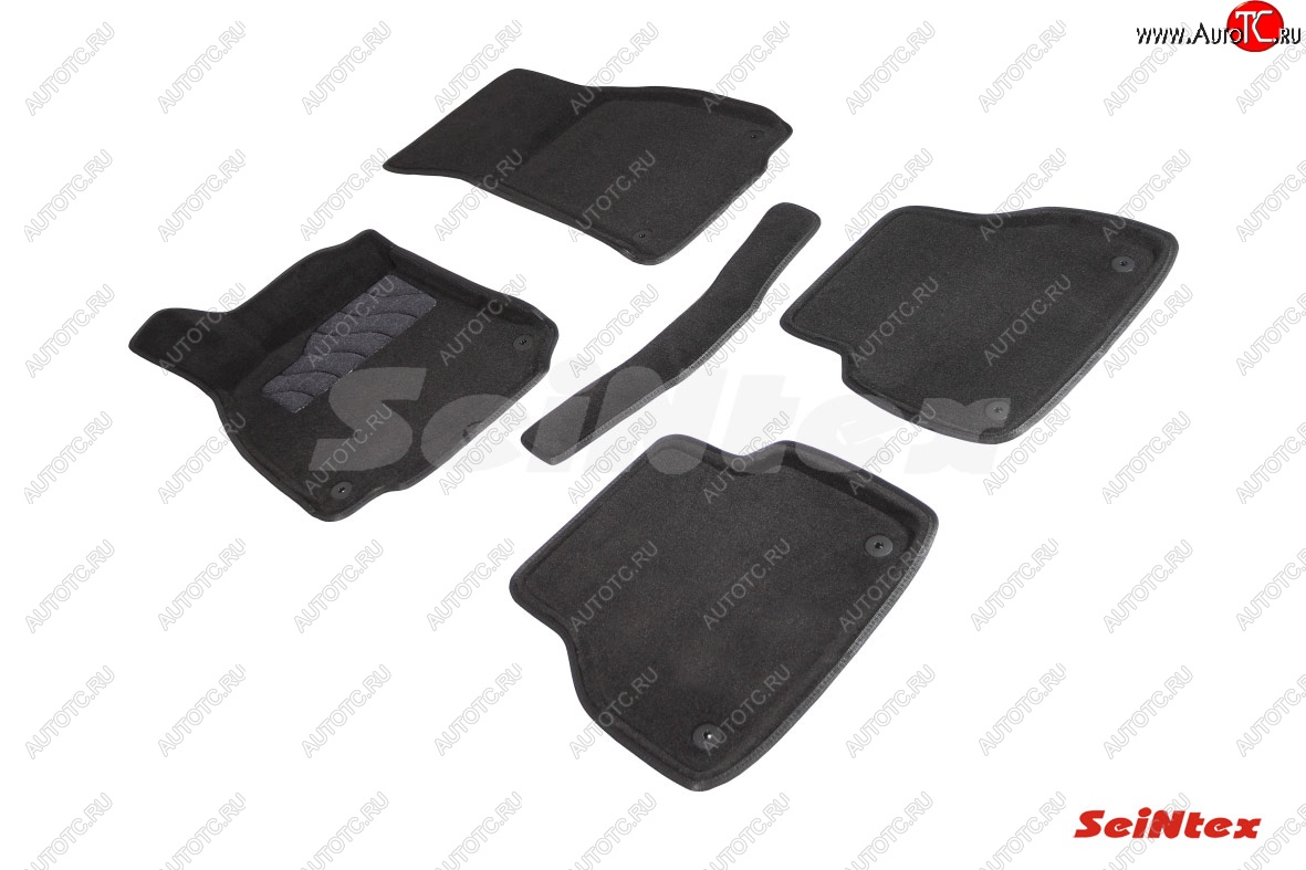 5 699 р. Комплект 3D ковриков в салон (ворсовые / чёрные) Seintex  Audi A6 ( (C8) седан,  (C8) универсал) (2018-2023) дорестайлинг  с доставкой в г. Керчь