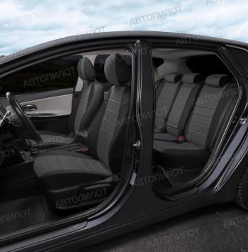 13 849 р. Чехлы сидений (экокожа/алькантара, 40/60) Автопилот  Audi A6  C5 (1997-2004) дорестайлинг, универсал, рестайлинг, универсал (черный/серый)  с доставкой в г. Керчь. Увеличить фотографию 6