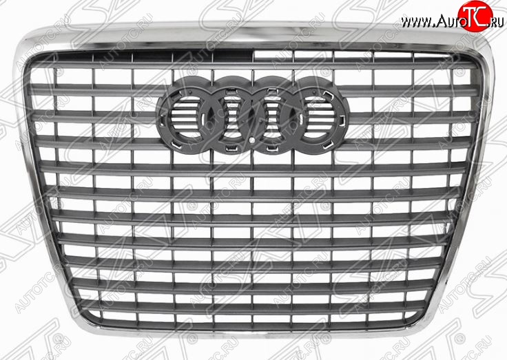 6 449 р. Решетка радиатора SAT (хром)  Audi A6  C6 (2008-2010) рестайлинг, седан, рестайлинг, универсал  с доставкой в г. Керчь