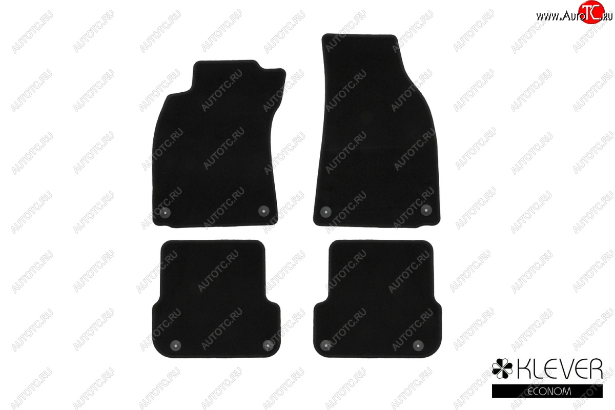 3 399 р. Коврики в салон (текстиль) 4D (АКПП) Klever Econom Audi A6 C6 дорестайлинг, универсал (2004-2008)  с доставкой в г. Керчь