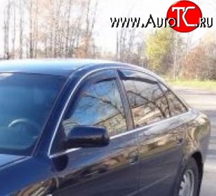 999 р. Комплект дефлекторов окон (ветровиков) 4 шт. (седан) Russtal Audi A6 C5 дорестайлинг, седан (1997-2001)  с доставкой в г. Керчь