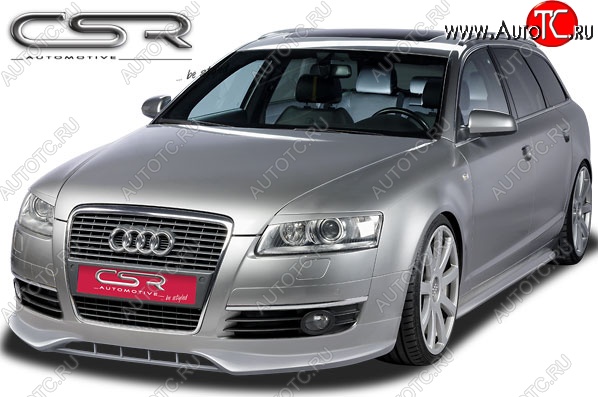 4 999 р. Накладка на передний бампер CSR v2 Audi A6 C6 дорестайлинг, седан (2004-2008)  с доставкой в г. Керчь