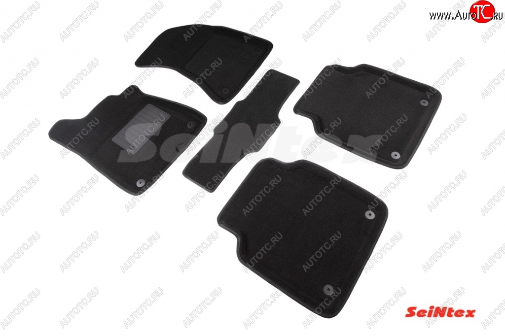 5 699 р. Комплект 3D ковриков в салон Seintex  Audi A8  D4 (2009-2013) дорестайлинг, седан (Чёрный)  с доставкой в г. Керчь